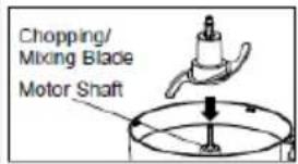 Chopping/ Mixing Blade Motor Shaft