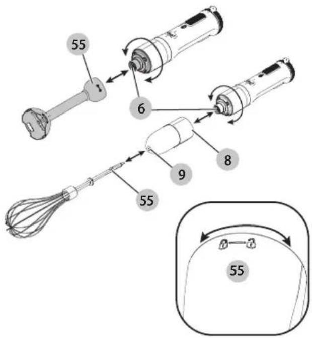BLACK & DECKER BCKM101 - BATIDORA PORTÁTIL INALÁMBRICA DE 8 V Y ACCESORIOS - 5