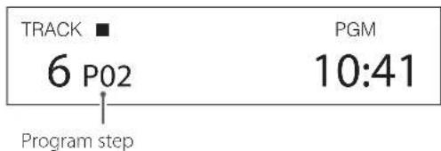 TRACK ■ 6 P02 Program step PGM 10:41