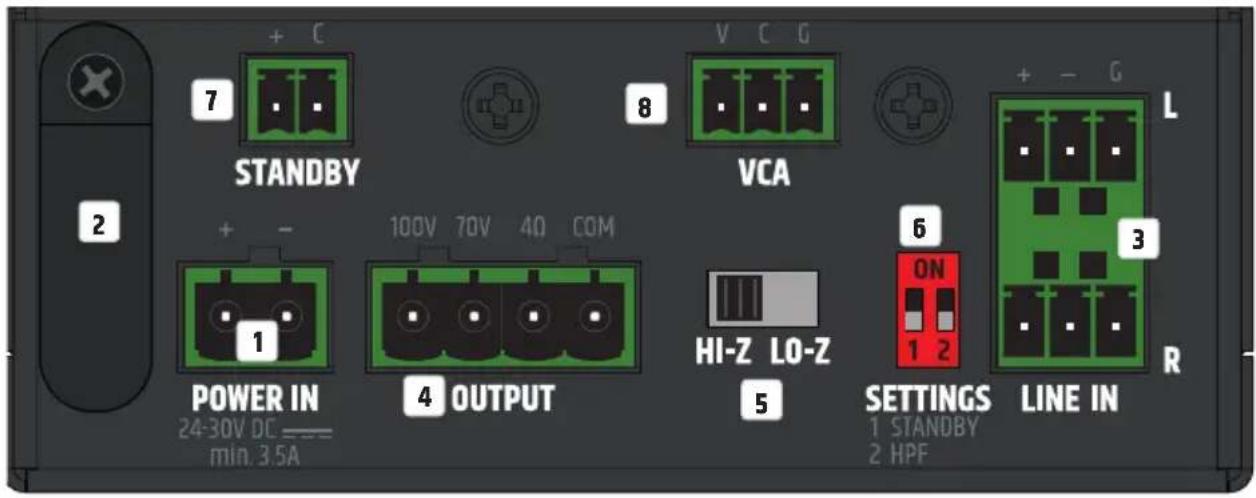 LD Systems AMP 106 T - CARATTERISTICHE - 1