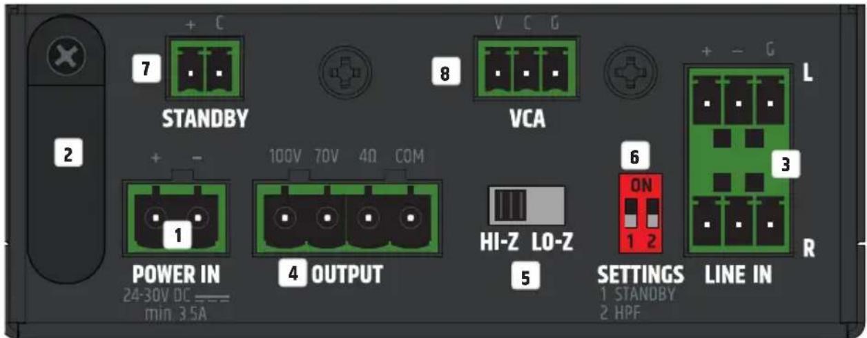 LD Systems AMP 106 T - CARACTERÉSTICAS - 1