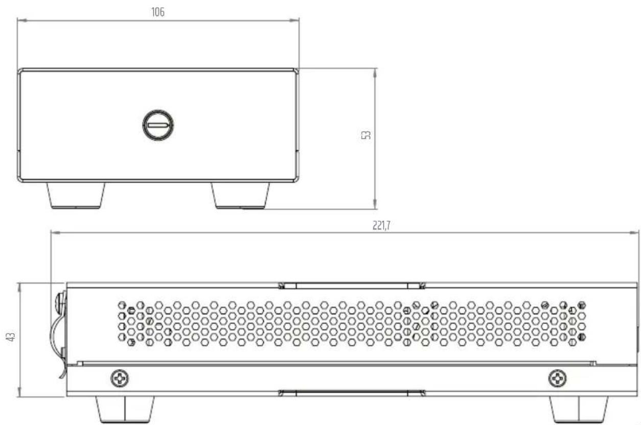 LD Systems AMP 106 T - DIMENSIONS - 1