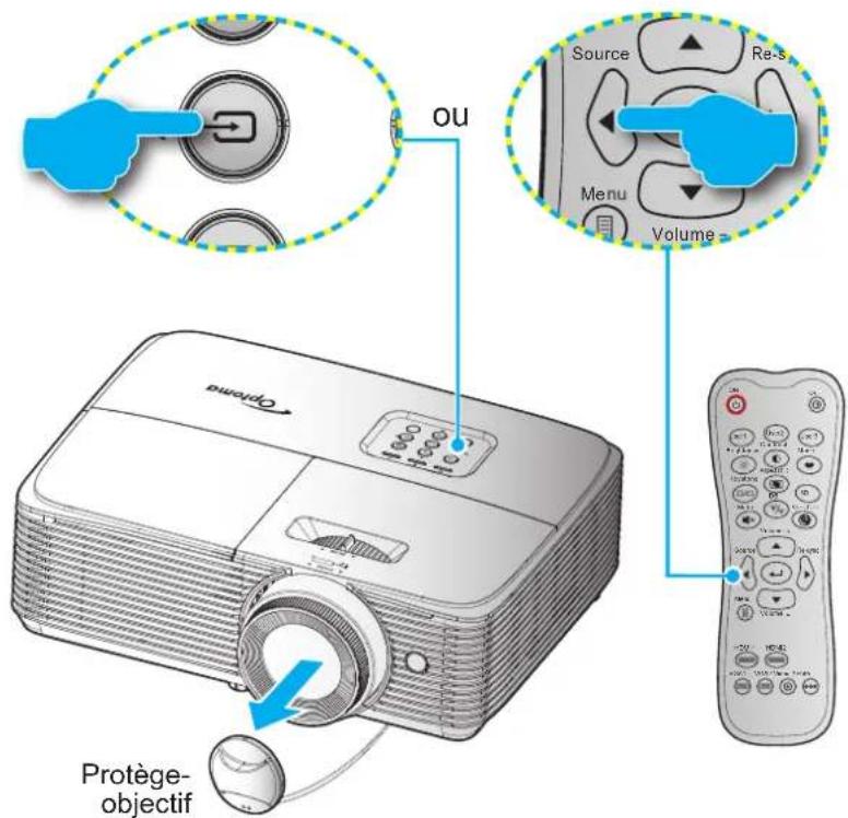 OPTOMA EH339 - Sélectionner une source d'entrée - 1