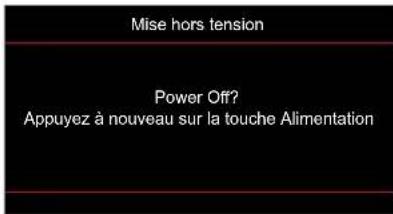 OPTOMA EH339 - Mise hors tension - 1