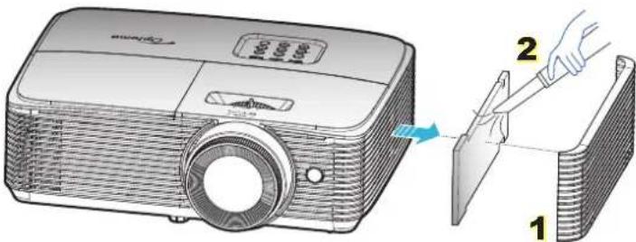 OPTOMA EH339 - Nettoyer le filtré à poussière - 1