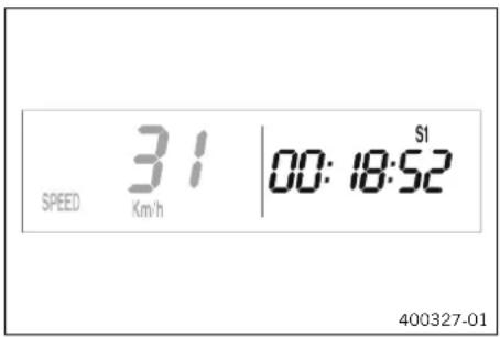 KTM 500 EXC-F (2024) - Mode d'affichage SPEED/S1 (chronomètre 1) - 1