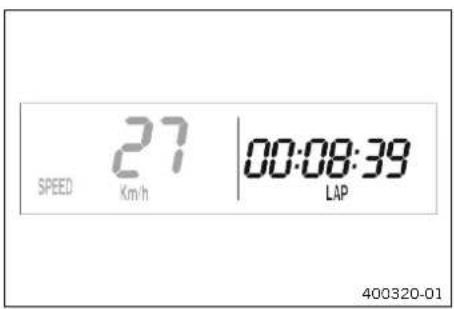 KTM 500 EXC-F (2024) - Mode d'affichage SPEED/LAP (temps au tour) - 1