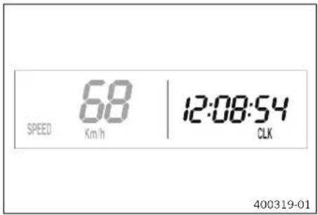 KTM 500 EXC-F (2024) - Mode d'affichage SPEED/CLK (heure) - 1