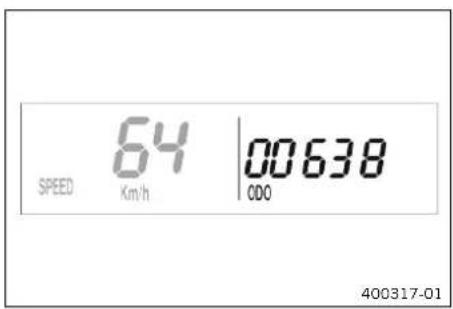 KTM 500 EXC-F (2024) - Mode d'affichage SPEED/ODO (odomètre) - 1