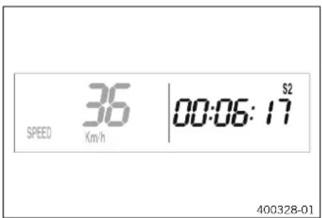 KTM 500 EXC-F (2024) - Mode d'affichage SPEED/S2 (chronomètre 2) - 1