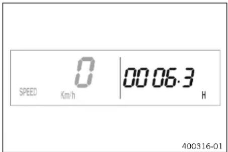 KTM 500 EXC-F (2024) - Mode d'affichage SPEED/H (heures d'utilisation) - 1