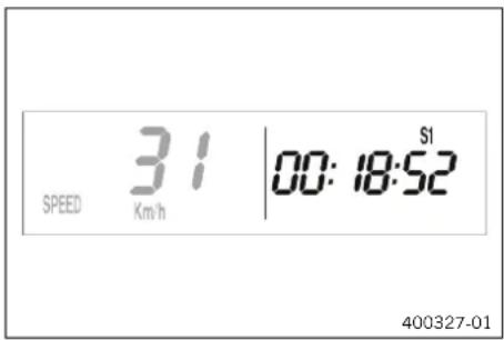 KTM 350 EXC-F (2024) - Mode d'affichage SPEED/S1 (chronomètre 1) - 1