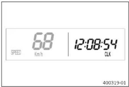 KTM 350 EXC-F (2024) - Mode d'affichage SPEED/CLK (heure) - 1