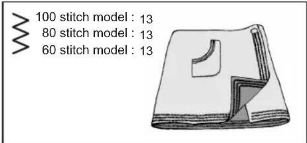 100 stitch model : 13 80 stitch model : 13 60 stitch model : 13