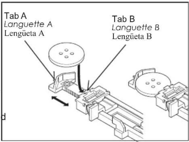 Tab A Languette A Lengüeta A Tab B Languette B Lengüeta B d