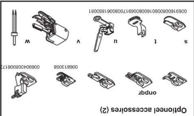 Optionnel accessories (2) 006813008 006904008006172 outper s t u v w