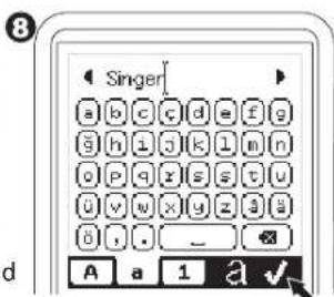 8 Singer[ ] a b c d e f g g h i j k l m n o p q r s s t u ü v w x y z g ä ü , . _ A a 1 a ✓