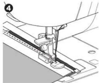 SINGER C440 - To Stitch around the Zipper Tab: - 2