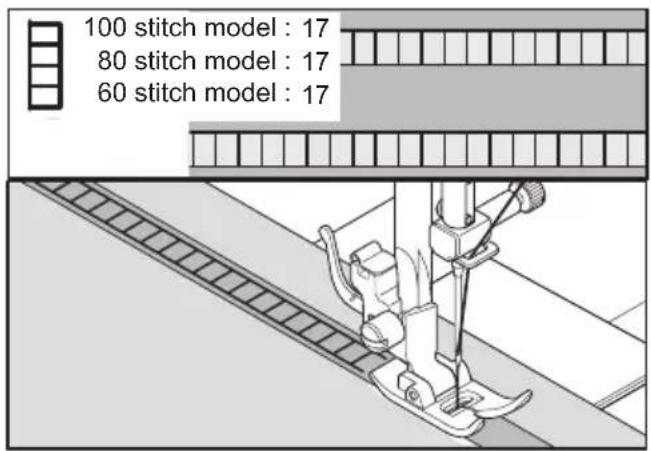 100 stitch model : 17 80 stitch model : 17 60 stitch model : 17