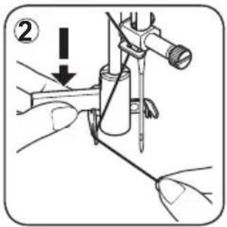 Diagram showing a procedure with labeled step 2 and directional arrow indicating movement or force direction