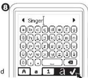 8 Singer[ ] a b c d e f g g h i j k l m n o p q r s t u ü v w x y z g ä ü f . _ A a 1 a ✓