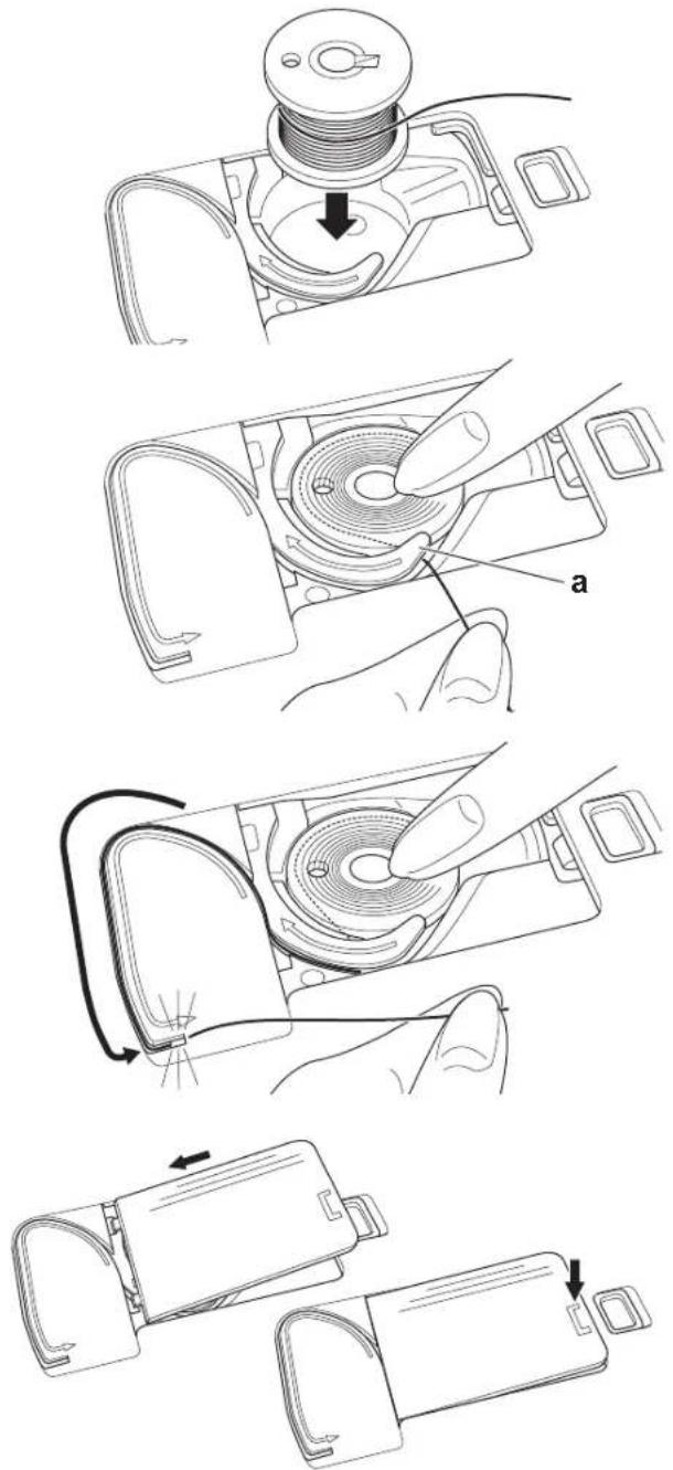 Technical diagram illustrating the step-by-step installation of a battery internal structure, labeled with component 'a'.