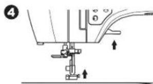 Technical diagram showing mechanical assembly with labeled parts and directional arrows indicating motion or force