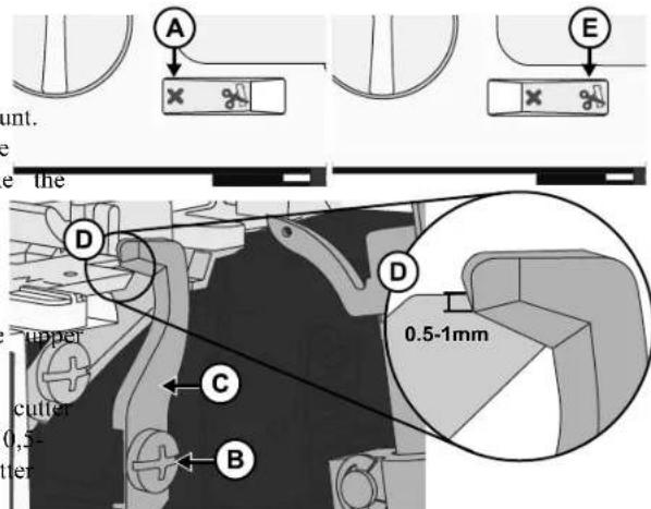 SINGER S14-77 - Replacing the Upper Cutter - 2
