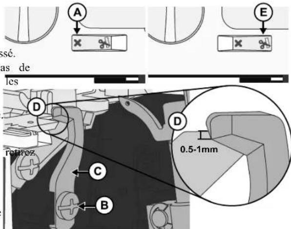 SINGER S14-77 - Remplacement du cutter supérieur - 2
