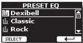 Dexibell VIVO H10MG - Présélection de l'égaliseur principal - 1
