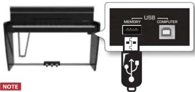 Dexibell VIVO H10MG - Connexion d'une mémoire USB (disponible dans le commerce) - 1