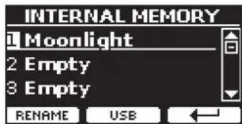 Dexibell VIVO H10MG - Renommer une mémoire - 1