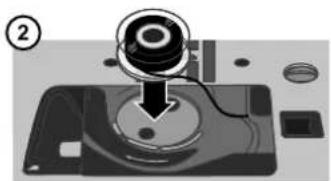SINGER HD6620C - Insert the Bobbin - 2