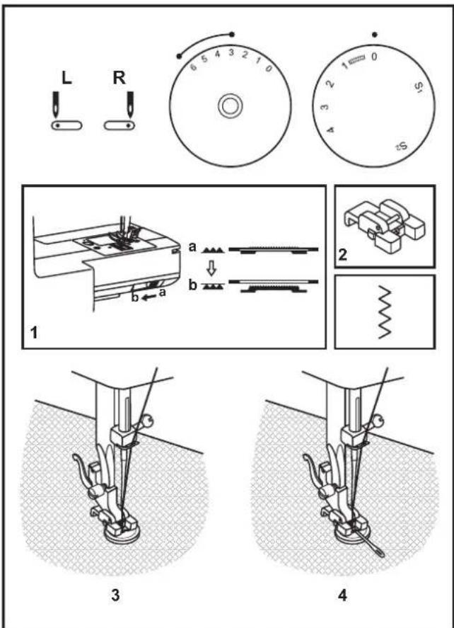 SINGER HD6380M - Équilibrage gauche et droit pour boutonnière - 2