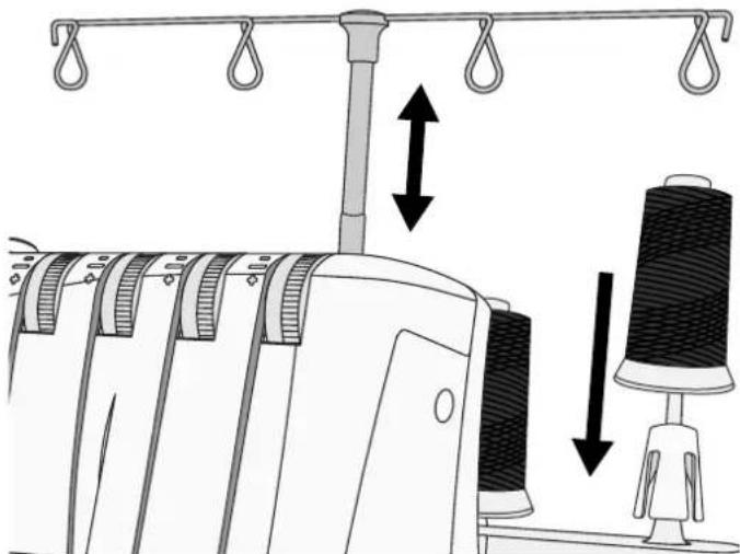 SINGER S14-88 - Setting Up the Telescopic Thread Stand - 1