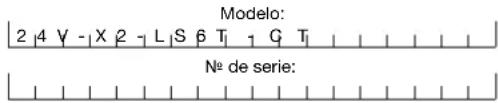 Modelo: 2 4 Y -1 X 2 -1 L S 6 T₁ 1 G T₁ N° de serie: