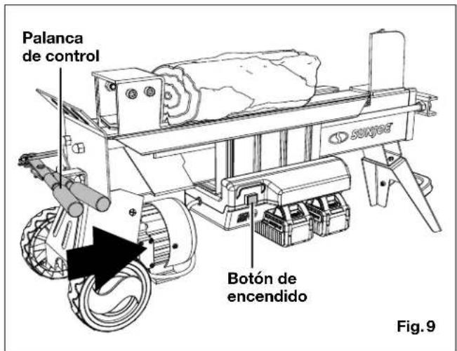 Palanca de control Botón de encendido Fig. 9