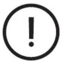 Warning symbol image with exclamation mark inside a circle