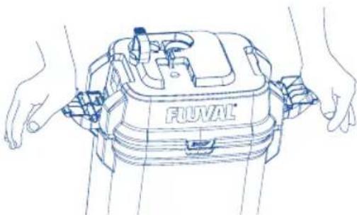 Fluval FL 107 - Drene o filtro - 1