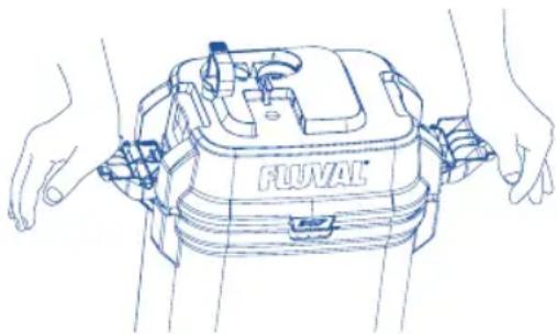 Fluval FL 407 - Limpieza o sustitución de los materiales filtrantes - 1