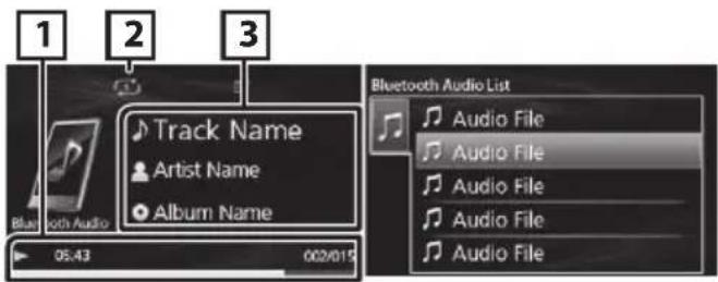 1 2 3 Track Name Artist Name Album Name 05.43 002/015 Bluetooth Audio List Audio File Audio File Audio File Audio File Audio File