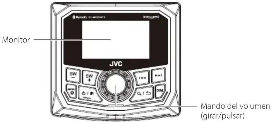 Monitor JVC SW SW + MOMI 0 + - Q / → DIM Mando del volumen (girar/pulsar)