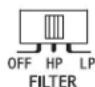 ALPINE HDA-M80 - ⑤ Crossover Mode Selector Switch (HDA-F60 only) - 2
