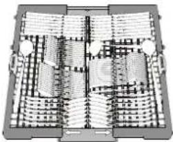 BAUKNECHT B7I HF60 TUSC CH - Knives and other utensils with sharp edges must be positioned with the blades facing downwards. - 1