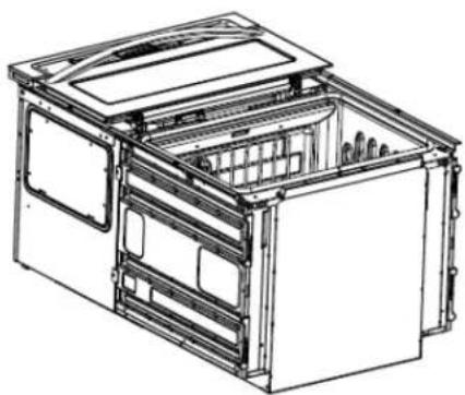 WHIRLPOOL WOEC5030LB - Ubicación de las patas del horno - 2
