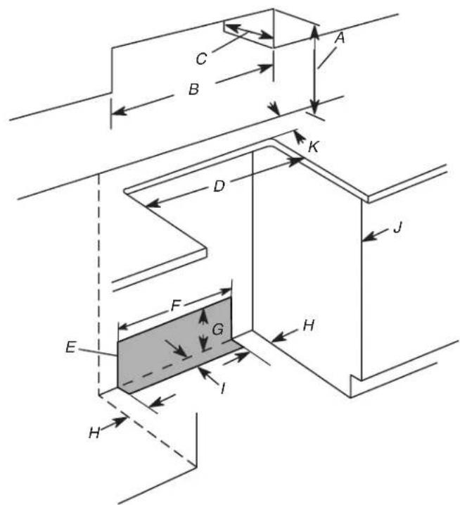 KITCHENAID KSIS730PSS - Dimensiones del gabinete - 1