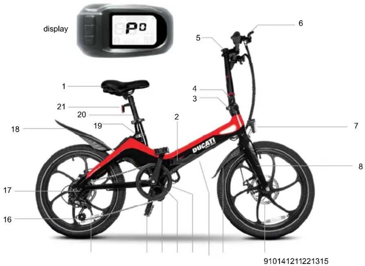 display Po 1 21 20 19 18 DUCATI 2 3 4 5 6 7 8 910141211221315 16 17 18
