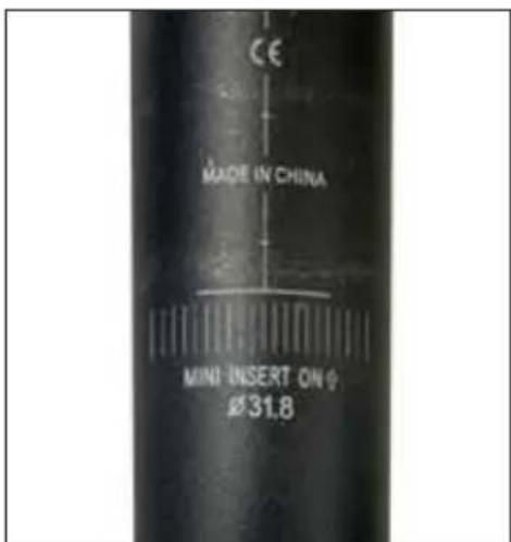 CE MADE IN CHINA MINI INSERT ON Ø Ø31.8
