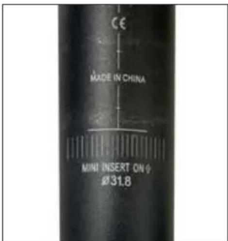 CE MADE IN CHINA MINI INSERT ON Ø Ø31.8