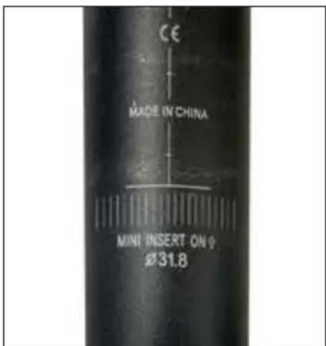 CE MADE IN CHINA MINI INSERT ON Ø31.8